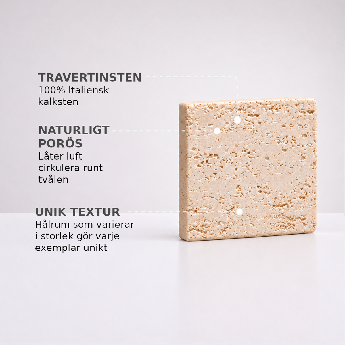 Tvålfat i travertinsten